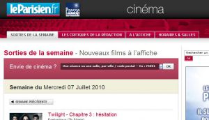 Site officiel : http://cinema.leparisien.fr