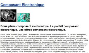 Site officiel : http://www.electronique.com