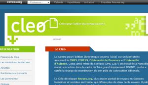 Cléo - Centre pour l'édition électronique ouverte