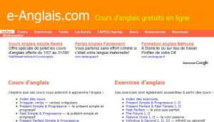 e-Anglais.com: cours d'anglais, exercices, tests, ressources, grammaire