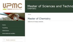 Site officiel : http://www.master.chimie.upmc.fr