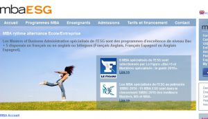 Site Officiel www mba-esg com