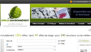 Site officiel : http://www.emploi-environnement.com