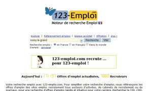 Site officiel : http://www.123-emploi.com