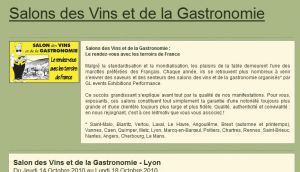 Site Officiel www salondesvinsetdelagastronomie fr