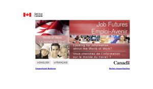 Site officiel : http://www.jobfutures.ca