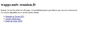 Site officiel : http://wapps.univ-reunion.fr