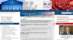 Assemblée nationale ~ Les députés, le vote de la loi, le Parlement français