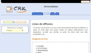 Site officiel : http://listes.cru.fr