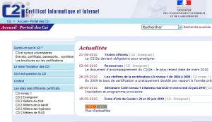 Site officiel : http://www2.c2i.education.fr