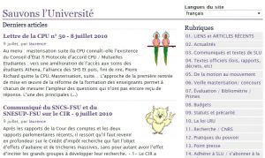 Site officiel : http://www.sauvonsluniversite.com