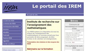 Site officiel : http://www.univ-irem.fr