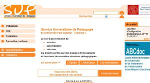 SUP : Service Universitaire de Pédagogie de l'Université Paul Sabatier Toulouse 3 - Accueil