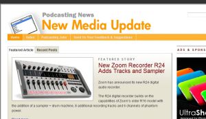 Podcasting News  &raquo; features the latest podcast news, along with reviews, hardware and software info, and a podcast directory.