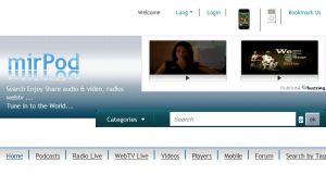 MirPod free podcast player online for blogs RSS PODCASTING big Podcasts feed Directory virtual iPod 