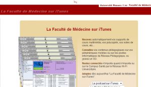 La Faculté de Médecine sur iTunes