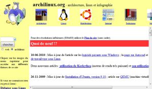 Site officiel : http://www.archilinux.org