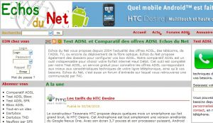 ADSL - Comparatif ADSL et Test ADSL sur Echos du Net