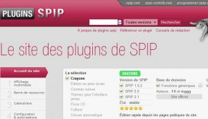 Site officiel : http://plugins.spip.net