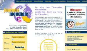 Site officiel : http://www.journee-mondiale.com