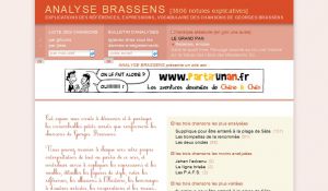 ANALYSE BRASSENS : explications des références, expressions, vocabulaire, de Georges Brassens