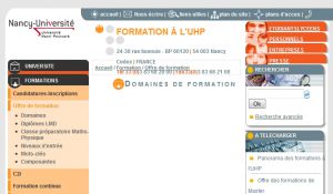 Site Officiel www formations uhp-nancy fr