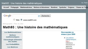 Math93 : Une histoire des mathématiques.