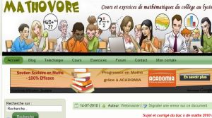 Site officiel : http://www.mathovore.fr