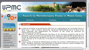 Site officiel : http://www.ufrmath.upmc.fr