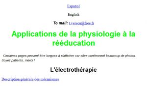 APPLICATIONS THERAPEUTIQUES DE LA PHYSIOLOGIE