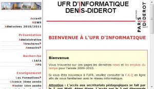 UFR d'INFORMATIQUE - ACCUEIL