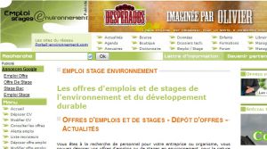 Site officiel : http://www.emploi-stage-environnement.com